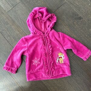 Y2K disney Winnie the Pooh and piglet‎ velour zip up size 3-6 months